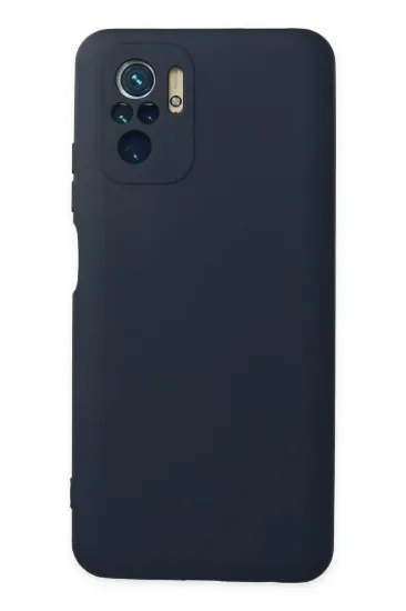Newface Xiaomi Redmi Note 10 Kılıf Nano içi Kadife Silikon - Lacivert resmi