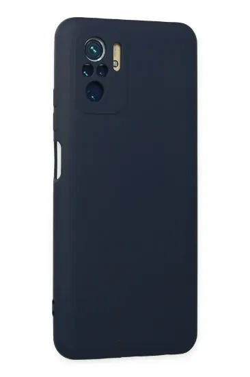 Newface Xiaomi Redmi Note 10 Kılıf Nano içi Kadife Silikon - Lacivert resmi