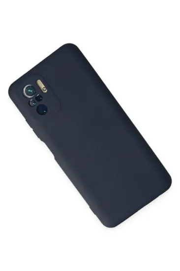 Newface Xiaomi Redmi Note 10 Kılıf Nano içi Kadife Silikon - Lacivert resmi