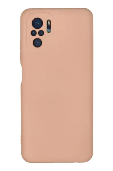 Newface Xiaomi Redmi Note 10 Kılıf Nano içi Kadife Silikon - Pudra resmi