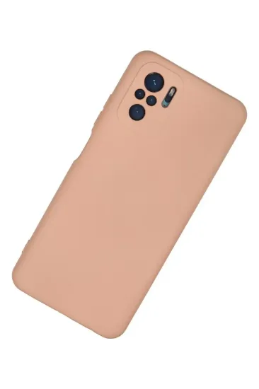 Newface Xiaomi Redmi Note 10 Kılıf Nano içi Kadife Silikon - Pudra resmi