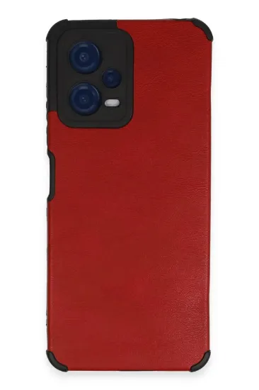 Newface Xiaomi Redmi Note 12 5G Kılıf Loop Deri Silikon - Kırmızı resmi