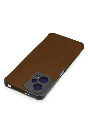 Newface Xiaomi Redmi Note 12 5G Kılıf Loop Deri Silikon - Kahverengi resmi