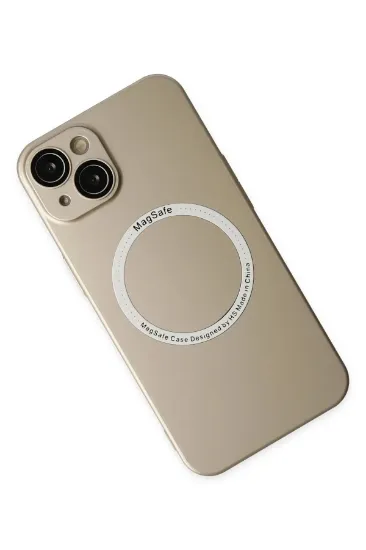 Newface iPhone 14 Plus Kılıf Jack Magneticsafe Lens Silikon - Gold resmi