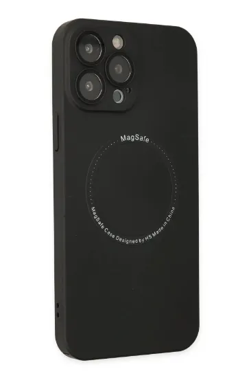 Newface iPhone 14 Pro Kılıf Jack Magneticsafe Lens Silikon - Siyah resmi