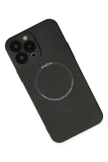 Newface iPhone 14 Pro Kılıf Jack Magneticsafe Lens Silikon - Siyah resmi