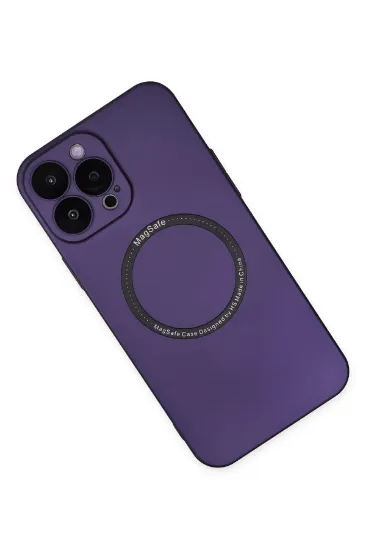 Newface iPhone 14 Pro Kılıf Jack Magneticsafe Lens Silikon - Mor resmi