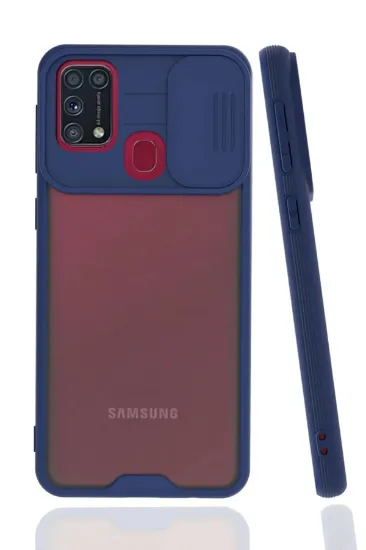 Newface Samsung Galaxy M31 Kılıf Platin Kamera Koruma Silikon - Lacivert resmi