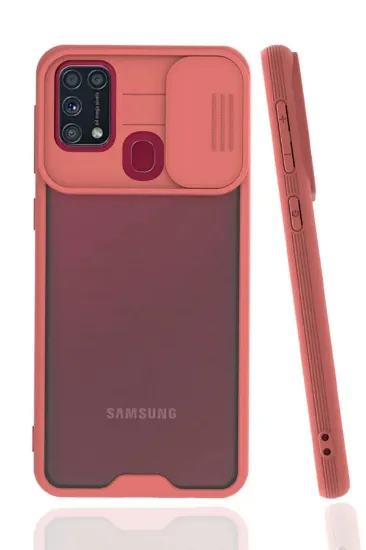 Newface Samsung Galaxy M31 Kılıf Platin Kamera Koruma Silikon - Pembe resmi