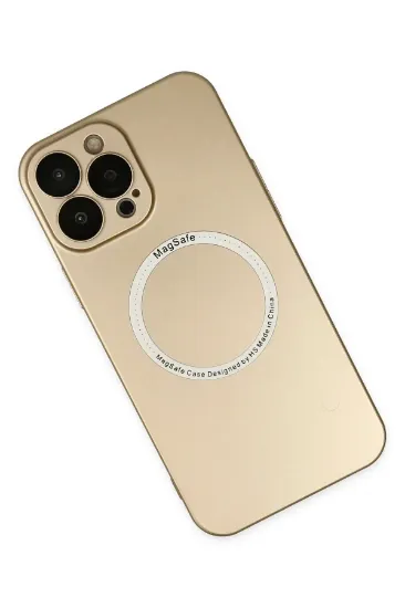 Newface iPhone 14 Pro Max Kılıf Jack Magneticsafe Lens Silikon - Gold resmi