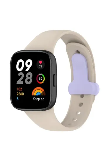 Newface Xiaomi Redmi Watch 3 Origin Silikon Kordon - Bej resmi