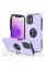 Newface iPhone 12 Mini Kılıf Elit Yüzüklü Kapak - Mor resmi