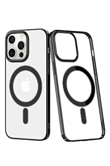 Newface iPhone 12 Pro Max Kılıf Element Magneticsafe Sert Kapak - Siyah resmi