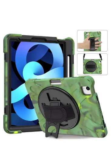 Newface iPad 2022 10.9 (10.nesil) Kılıf Amazing Tablet Kapak - Kamuflaj resmi