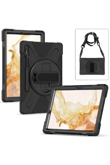 Newface Samsung Galaxy T737 Tab S7 FE 12.4 Kılıf Amazing Tablet Kapak - Siyah resmi