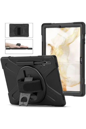Newface Samsung Galaxy T737 Tab S7 FE 12.4 Kılıf Amazing Tablet Kapak - Siyah resmi