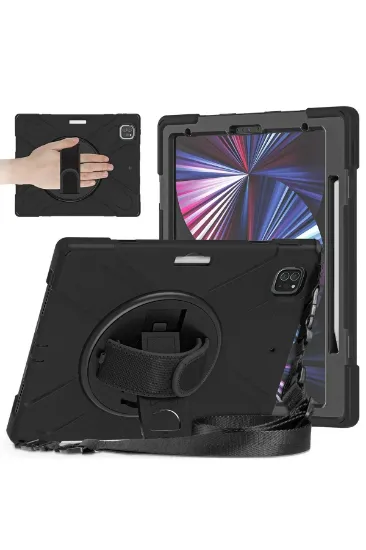 Newface iPad Pro 12.9 (2020) Kılıf Amazing Tablet Kapak - Siyah resmi
