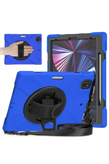 Newface iPad Pro 12.9 (2020) Kılıf Amazing Tablet Kapak - Mavi resmi