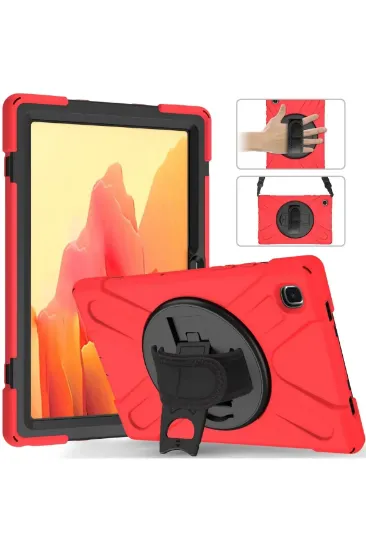 Newface Samsung Galaxy T220 Tab A7 Lite 8.7 Kılıf Amazing Tablet Kapak - Kırmızı resmi