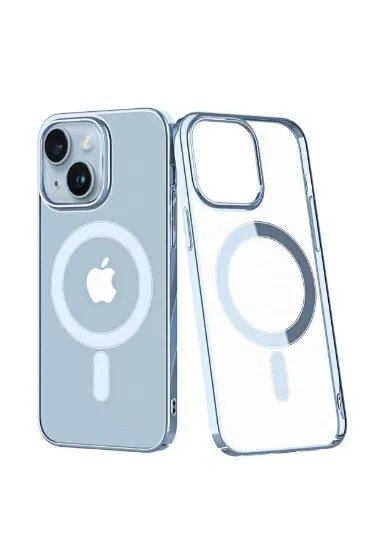 Newface iPhone 14 Plus Kılıf Element Magneticsafe Sert Kapak - Sierra Blue resmi