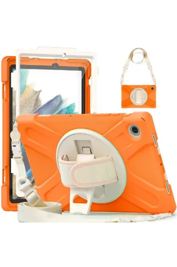 Newface Samsung Galaxy X200 Tab A8 10.5 Kılıf Amazing Tablet Kapak - Turuncu resmi