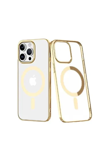 Newface iPhone 14 Pro Kılıf Element Magneticsafe Sert Kapak - Gold resmi