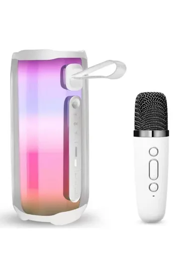 Newface Pluse 5 Mikrofonlu RGB Kablosuz Hoparlör - Beyaz resmi