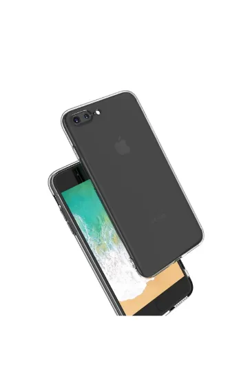 Newface iPhone 8 Plus Kılıf Deluxe 2mm Şeffaf Silikon resmi