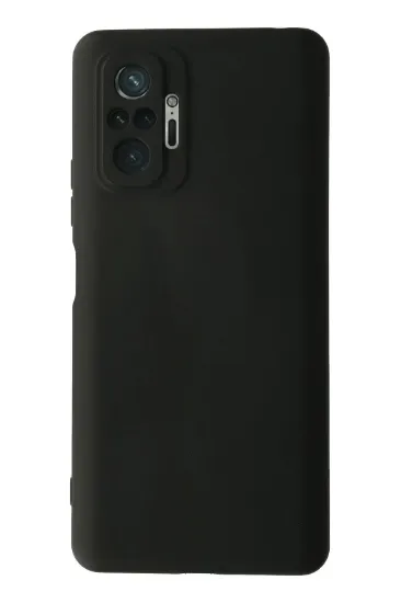 Newface Xiaomi Redmi Note 10 Pro Kılıf Nano içi Kadife Silikon - Siyah resmi
