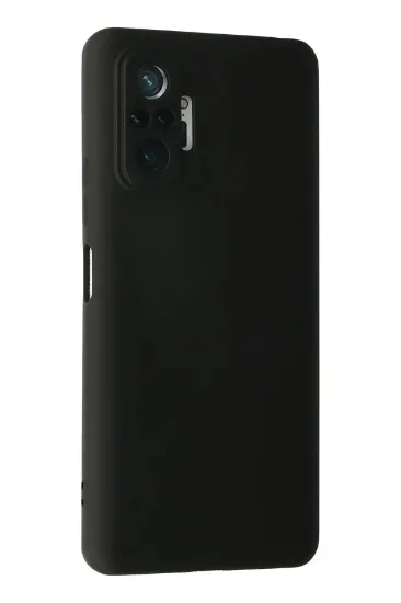 Newface Xiaomi Redmi Note 10 Pro Kılıf Nano içi Kadife Silikon - Siyah resmi