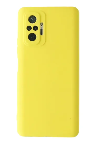 Newface Xiaomi Redmi Note 10 Pro Kılıf Nano içi Kadife Silikon - Sarı resmi