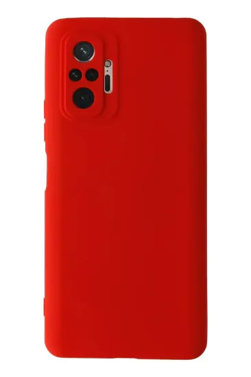 Newface Xiaomi Redmi Note 10 Pro Kılıf Nano içi Kadife Silikon - Kırmızı resmi