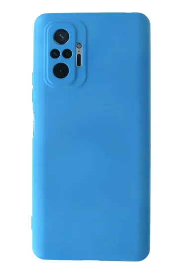 Newface Xiaomi Redmi Note 10 Pro Kılıf Nano içi Kadife Silikon - Mavi resmi