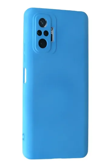 Newface Xiaomi Redmi Note 10 Pro Kılıf Nano içi Kadife Silikon - Mavi resmi