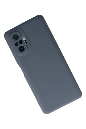 Newface Xiaomi Redmi Note 10 Pro Kılıf Nano içi Kadife Silikon - Gri resmi