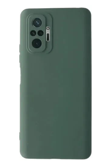 Newface Xiaomi Redmi Note 10 Pro Kılıf Nano içi Kadife Silikon - Koyu Yeşil resmi