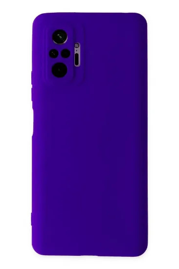 Newface Xiaomi Redmi Note 10 Pro Kılıf Nano içi Kadife Silikon - Mor resmi