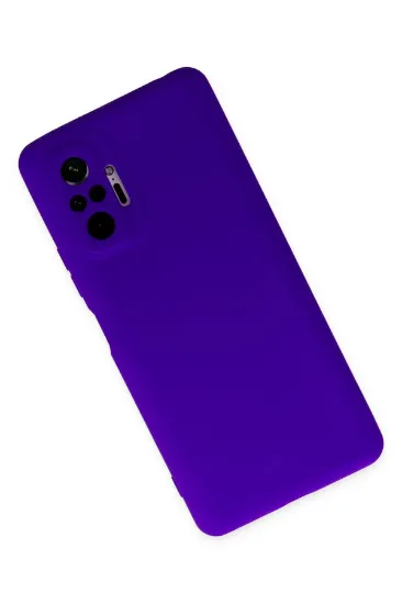 Newface Xiaomi Redmi Note 10 Pro Kılıf Nano içi Kadife Silikon - Mor resmi