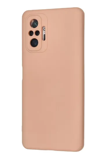 Newface Xiaomi Redmi Note 10 Pro Kılıf Nano içi Kadife Silikon - Pudra resmi