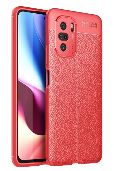 Newface Xiaomi Poco F3 Kılıf Auto Focus Kapak - Kırmızı resmi