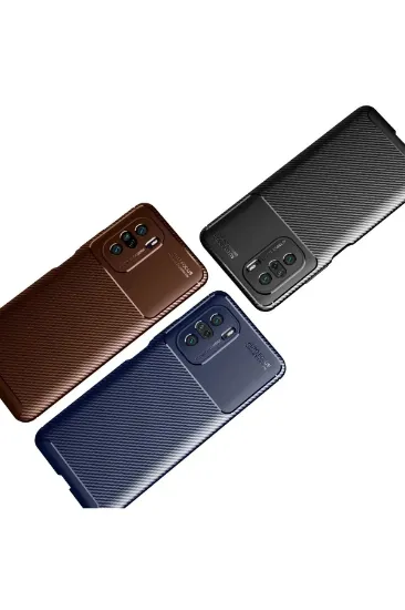 Newface Xiaomi Poco F3 Kılıf Auto Focus Karbon Kapak - Siyah resmi
