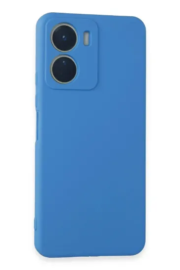 Newface Vivo Y16 Kılıf First Silikon - Mavi resmi