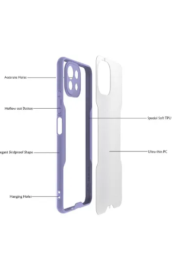 Newface Xiaomi Mİ 11 Lite Kılıf Platin Silikon - Pembe resmi