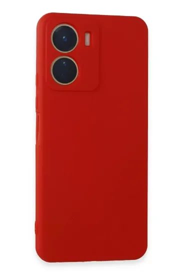 Newface Vivo Y16 Kılıf First Silikon - Kırmızı resmi