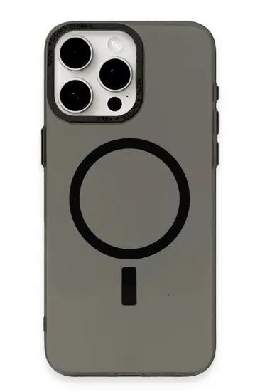 Newface iPhone 15 Pro Max Kılıf Anka PC Magneticsafe Sert Metal Kapak - Siyah resmi
