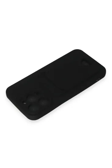 Newface iPhone 15 Pro Max Kılıf Kelvin Kartvizitli Silikon - Siyah resmi
