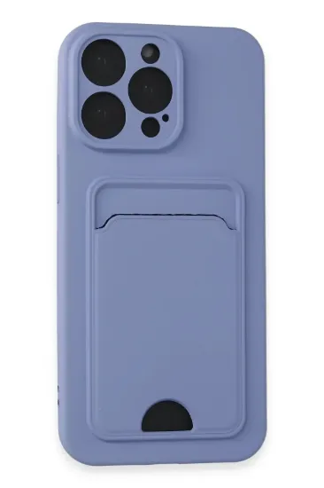 Newface iPhone 15 Pro Max Kılıf Kelvin Kartvizitli Silikon - Lila resmi