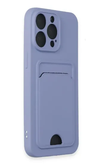 Newface iPhone 15 Pro Max Kılıf Kelvin Kartvizitli Silikon - Lila resmi
