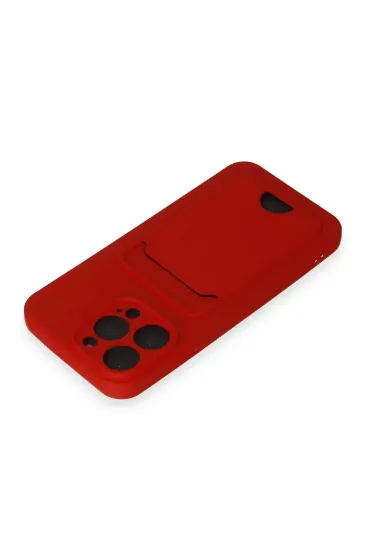 Newface iPhone 15 Pro Max Kılıf Kelvin Kartvizitli Silikon - Kırmızı resmi