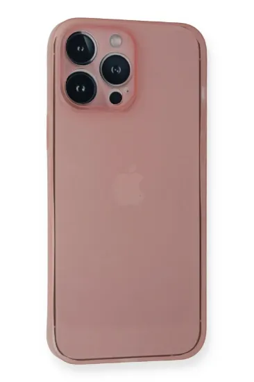 Newface iPhone 14 Pro Max Kılıf PP Ultra İnce Kapak - Pembe resmi